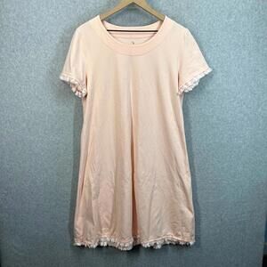 Spartina 449 Island Fringe Shirt Dress Pale Blush Pink Women’s Size XL EUC!